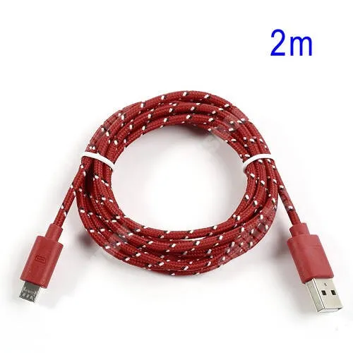 PRESTIGIO MultiPhone 7500 Adatátviteli kábel / USB töltő - microUSB 2.0, 2m hosszú, 1A, 5W - PIROS