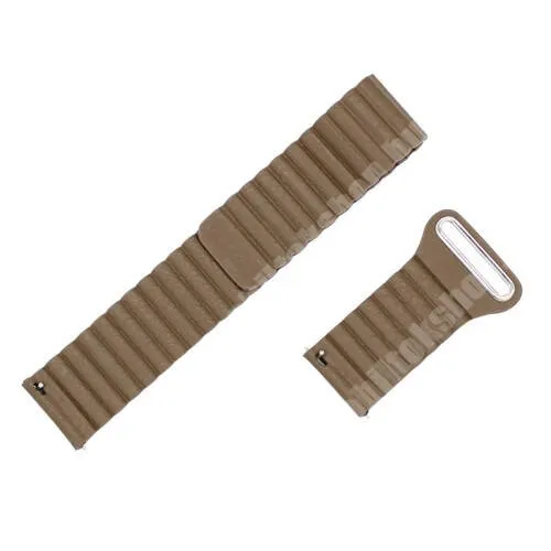 Fossil Gen 6 Smartwatch FTW4059 Okosóra mágneses loop szíj - BARNA - valódi bőr, 22mm széles - HUAWEI Watch GT / HUAWEI Watch Magic / Watch GT 2 46mm