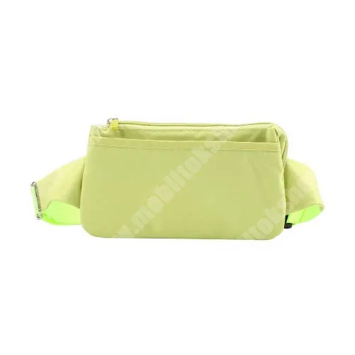 Bluboo Maya UNIVERZÁLIS ÖVTÁSKA - ZÖLD - állítható pánt, csatos záródás, zipzár, több fakkos - 11 x 20 cm, derékszíj hossza 75-106 cm (táska hosszával együtt)