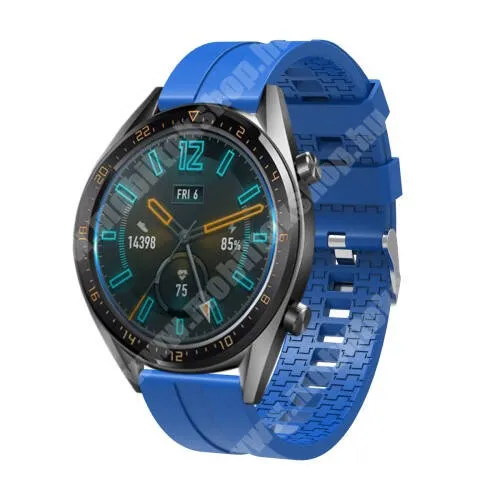 Xiaomi Amazfit GTR 2 Sport Edition 47mm Okosóra szíj - környezetbarát szilikon - VILÁGOSKÉK - 120 + 90mm hosszú, 22mm széles - SAMSUNG Galaxy Watch 46mm / SAMSUNG Gear S3 Classic / SAMSUNG Gear S3 Frontier