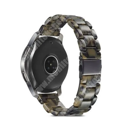 KRONABY Connected watch Sekel S0719 Okosóra műanyag szíj - SÖTÉTZÖLD - csatos, 165mm hosszú, 22mm széles - SAMSUNG Galaxy Watch 46mm / Watch GT2 46mm / Watch GT 2e / Galaxy Watch3 45mm / Honor MagicWatch 2 46mm