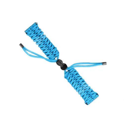 Mobvoi TicWatch S2 Okosóra szíj - VILÁGOSKÉK - szövet fonott kötél, kézzel készített, állítható - 240mm hosszú, 22mm széles, 150-220mm-es átmérőjű csuklóméretig - SAMSUNG Galaxy Watch 46mm / Watch GT2 46mm / Watch GT 2e / Galaxy Watch3 45mm / Honor MagicWatch 2 46mm