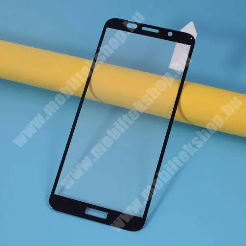  RURIHAI 3D előlap védő karcálló edzett üveg, 0.26mm, a teljes felületén tapad - FEKETE - HUAWEI Y5p / HONOR 9S - A TELJES KIJELZŐT VÉDI! - GYÁRI