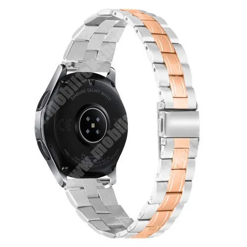 Xiaomi Mibro Watch Lite2 (XPAW011) Fém okosóra szíj - ARANY  / EZÜST - rozsdamentes acél, csatos, 184mm hosszú, 22mm széles - SAMSUNG Galaxy Watch 46mm / Watch GT2 46mm / Watch GT 2e / Galaxy Watch3 45mm / Honor MagicWatch 2 46mm