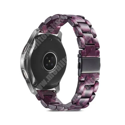 Realme Watch S Pro (RMA186) Okosóra műanyag szíj - LILA - csatos, 165mm hosszú, 22mm széles - SAMSUNG Galaxy Watch 46mm / Watch GT2 46mm / Watch GT 2e / Galaxy Watch3 45mm / Honor MagicWatch 2 46mm