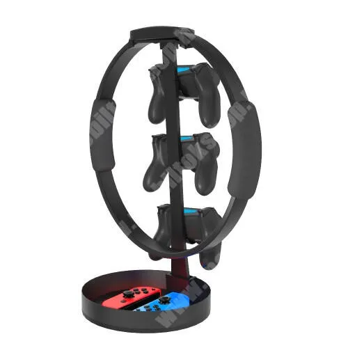 PRESTIGIO MultiPhone 5500 Duo UNIVERZÁLIS Headstand fejhallgató / Joystick állvány / asztali tartó - alumínium, PS5, PS4, PS3, Xbox Series X, Xbox One, Nintendo Switch, csúszásgátló, rekesz - FEKETE