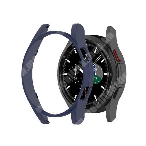  Okosóra műanyag védő tok / keret - ÉJKÉK - SAMSUNG Galaxy Watch4 Classic 42mm (SM-R880)
