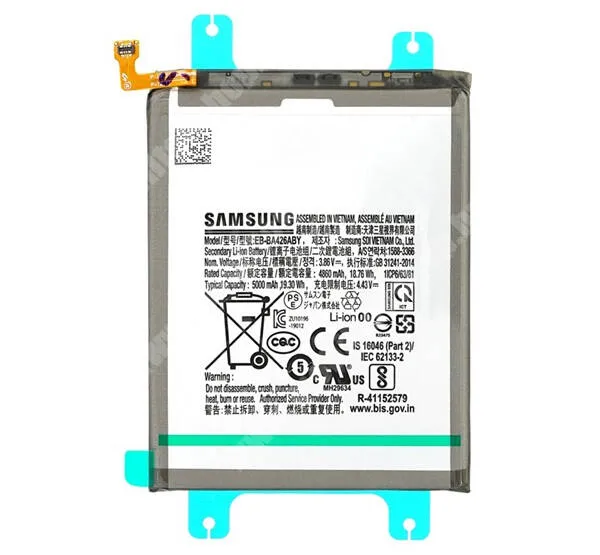  SAMSUNG akku 5000 mAh LI-ION - belső akku, beépítése szakértelmet igényel - EB-BA426ABY / GH82-25123A - SAMSUNG Galaxy A42 5G (SM-A425F) - GYÁRI