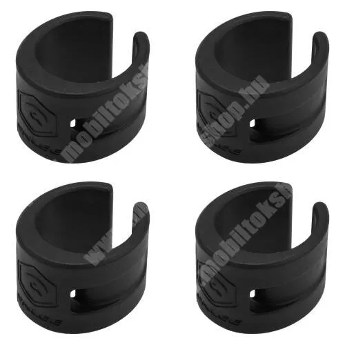 PRESTIGIO MultiPhone 5500 Duo UNIVERZÁLIS biciklis / kerékpáros láncvillavédő / vázvédő szilikon - 4db, 26mm széles, 26mm x 23mm belső méret - FEKETE