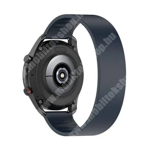 ARMODD Roundz 3 Okosóra szíj - rugalmas szilikon - ÉJKÉK - 170mm hosszú, 22mm széles - SAMSUNG Galaxy Watch 46mm / Watch GT2 46mm / Watch GT 2e / Galaxy Watch3 45mm / Honor MagicWatch 2 46mm