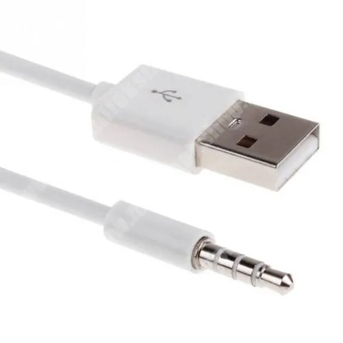 ZOPO ZP990+ Captain S Audió kábel 3.5 mm jack / USB csatlakozó - 1m hosszú kábel - FEHÉR