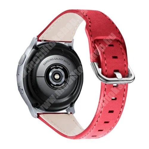 Fossil Gen 6 Smartwatch FTW4063 Okosóra szíj - PIROS - valódi bőr - 80mm + 120mm hosszú, 22mm széles - HUAWEI Watch GT / HUAWEI Watch Magic / Watch GT 2 46mm / Watch GT 2e