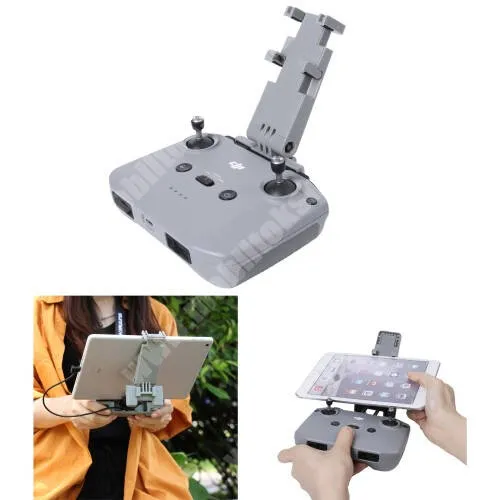  SUNNYLIFE DJI Mavic 3 / Air 2S / Mini 2 / Air 2 modellekhez távirányító telefontartó hosszabbító táblagépekhez / telefonokhoz - állítható méret, csavarhúzóval, összecsukható, állítható dőlésszög - SZÜRKE
