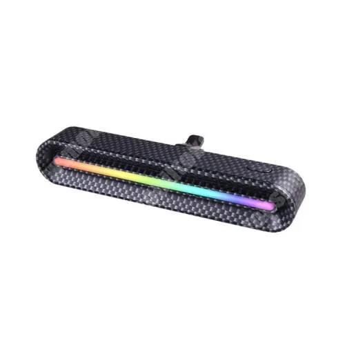 SAMSUNG Galaxy S5 (SM-G900F) UNIVERZÁLIS RGB LED hangulatvilágítás / gépkocsi légfrissítő, illatosító - szellőzőrácsra rögzíthető, aromaterápiás légfrissítő, hangvezérlés zenére világít, Type-C töltőport, 80mAh beépített akkumulátor, 120 x 20 x 22mm - FEKETE