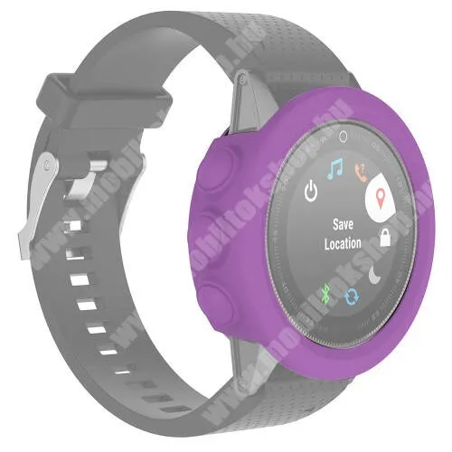  Garmin Fenix 5X, 5X Plus, Okosóra szilikontok, Keret, Bumper, Lila