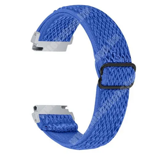 ARMODD Roundz 3 Okosóra szíj - fonott szövet, sztreccses, állítható - ZAFÍR KÉK - 22mm széles - SAMSUNG Galaxy Watch 46mm / Watch GT2 46mm / Watch GT 2e / Galaxy Watch3 45mm / Honor MagicWatch 2 46mm