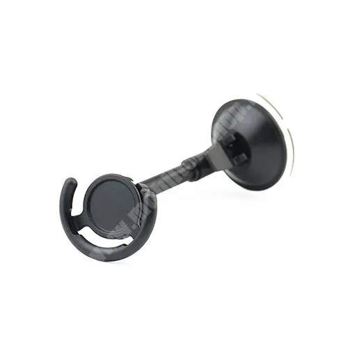 Tecno Spark 8 UNIVERZÁLIS gépkocsi / autós tartó - FEKETE - tapadókorongos, szélvédőre helyezhető, 360°-ban forgatható, hosszú flexibilis karral, akasztós bölcső