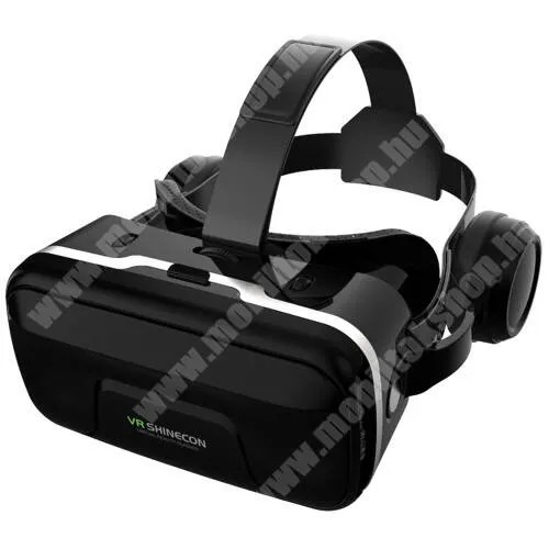 PRESTIGIO MultiPhone 5504 DUO VR SHINECON G04EA videoszemüveg - VR 3D, filmnézéshez ideális, 120°-os széles nagy látószög, 3,5mm jack fejhallgatóval, 175mm x 85mm x 14mm telefon befogadó keret, CSAK GIROSZKÓPPAL ELLÁTOTT OKOSTELEFONOKKAL MŰKÖDIK - FEKETE