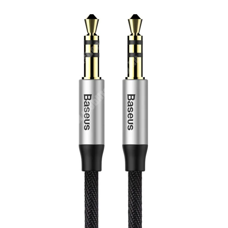 VODAFONE Smart Tab III 7 BASEUS YIVEN M30 audió kábel - 3,5mm jack / 3,5mm jack, 150cm, szövettel bevont - FEKETE - CAM30-CS1 - GYÁRI