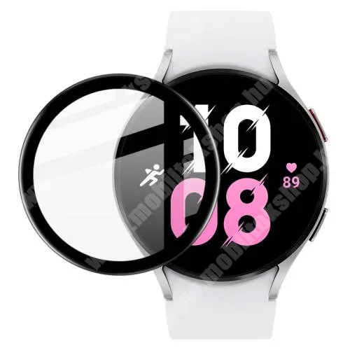  IMAK Anti-Scratch Bubble-Free HD PMMA flexibilis okosóra üvegfólia - FEKETE - 1db - A TELJES ELŐLAPOT VÉDI! - SAMSUNG Galaxy Watch5 44mm (SM-R915F) - GYÁRI