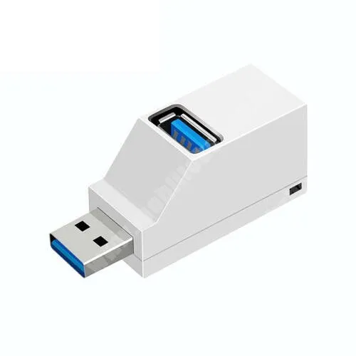 vivo Y83 Mini hordozható 3 portos USB hub / elosztó - 1x USB 3.0 port és 2x USB 2.0 port, 480Mbps / 5Gbps adatátviteli sebesség - FEHÉR