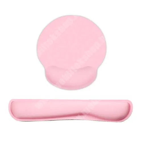 VODAFONE Smart Tab III 7 Egérpad csukló alátámasztással / billentyűzet csuklótámasz - memóriahab, csúszásgátló, kopásálló, légáteresztő, egérpad mérete: 250 x 230mm; billentyűzet csuklótámasz: 460 x 85mm - RÓZSASZÍN