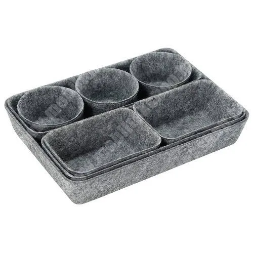 VODAFONE Smart Tab III 7 UNIVERZÁLIS 8 db-os fiókrendező szett - filc anyag, külön-külön feloszthatók - SZÜRKE