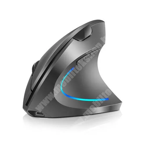 VODAFONE Smart Tab III 7 UNIVERZÁLIS VEZETÉK NÉLKÜLI EGÉR - állítható DPI 800/ 1600/ 2400, 5 gombos, 2.4GHz, beépített 1000mAh akkumulátor, microUSB töltőport, függőleges kialakítású - FEKETE