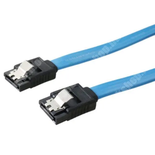 Bluboo D1 SATA III kábel - 1m hosszú, lapos kábel, 6Gbps adatátviteli sebesség - FEKETE / KÉK