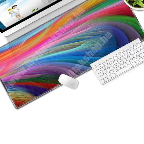 VODAFONE Smart Tab III 7 UNIVERZÁLIS egérpad / egéralátét - nagy méretű, csúszásmentes, vízlepergető, szövet, gumi, 800 x 300 x 3mm - SZÍNES MINTÁS