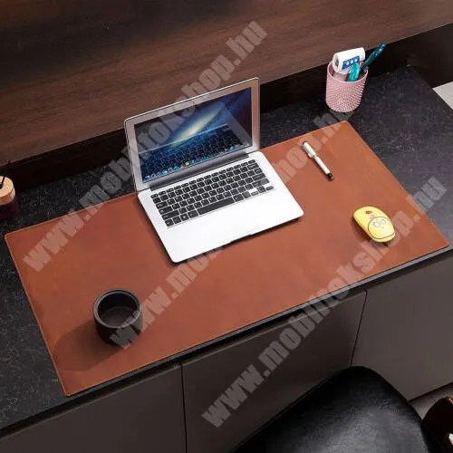 VODAFONE Smart Tab III 7 UNIVERZÁLIS egérpad / egéralátét - valódi bőr, nagy méretű, csúszásmentes, vízlepergető, 600 x 400 x 2mm - VILÁGOSBARNA