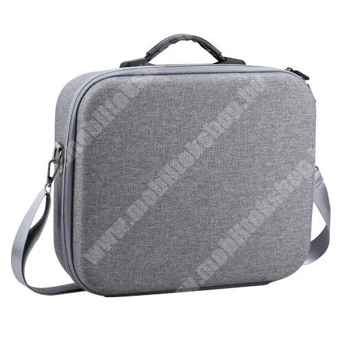  BRDRC DJI Avata Goggles 2 / V2  drón-hoz tartó / hordozó táska - EVA, ütődésálló, cipzáros hálós zseb, cseppálló, hordozó fül, állítható vállpánt, 350 x 300 x 110mm - ERŐS VÉDELEM! - SZÜRKE