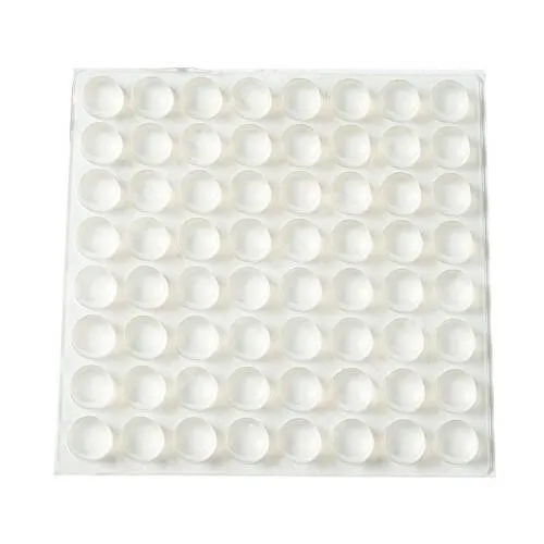 PRESTIGIO MultiPhone 5500 Duo UNIVERZÁLIS öntapadós ütköző szilikon - 64db, 12mm átmérő x 4mm vastag, csökkenti a zajt, rugalmas ütközéselnyelő - ÁTLÁTSZÓ