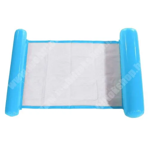 Bluboo D1 UNIVERZÁLIS felfújható hálós gumimatrac fotel - PVC anyag, összecsukható, 100 kg teherbírás, 120cm x 73cm - VILÁGOSKÉK