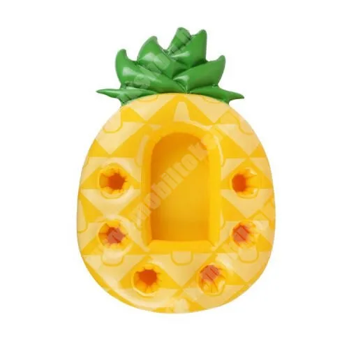 Jolla Jolla C UNIVERZÁLIS felfújható italtartó / tálca - több fakkos, oldalsó fogantyúk, mini bár a medencébe, strand - ANANÁSZ MINTÁS