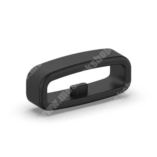 Xiaomi Mi Watch Revolve Okosóra szíj bújtató - 1db, szilikon, 22mm széles szíjakhoz, csúszásmentes, a feltüntetett méret a bujtató belső szélességét jelöli! - FEKETE