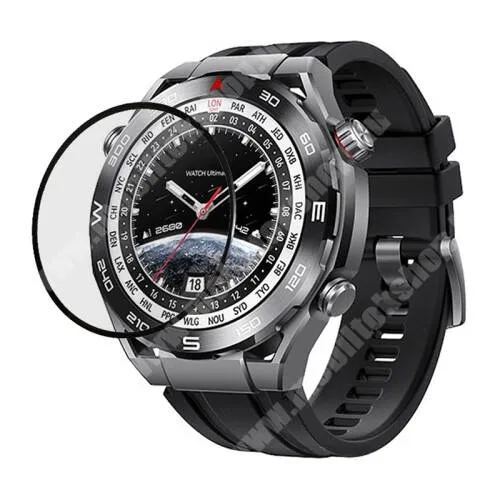  Okosóra Flexible Nano Glass rugalmas edzett üveg - 1db, 3D Curved, PMMA, A teljes kijelzőt védi! - HUAWEI Watch Ultimate (CLB-B19)