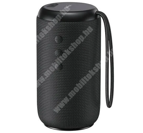 VODAFONE Smart Tab III 7 USAMS YC011 bluetooth hordozható hangszóró - v5.0, 2000 mAh belső akku, mikrofon, IPX7 vízálló, csuklópánt - FEKETE - YC011YX01 - GYÁRI