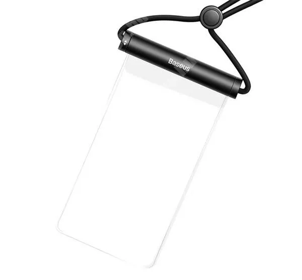 Evolveo StrongPhone Q8 LTE BASEUS CYLINDER vízhatlan / vízálló univerzális tok, AQUA - FEKETE - IPX8, karpánt, nyakba akasztható, 7.2" méret - ACFSD-E01 - GYÁRI