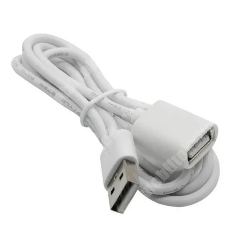 PRESTIGIO MultiPhone 5500 Duo UNIVERZÁLIS USB APA / USB ANYA hosszabbító kábel - FEHÉR - USB 2.0 ANYA / USB 2.0 APA csatlakozó, 1m hosszú kábel