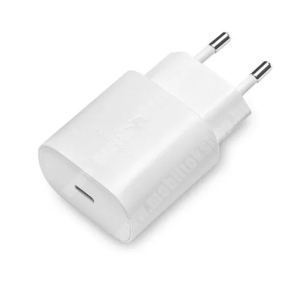 GoPro Hero 10 SAMSUNG hálózati töltő - Type-C aljzattal, 25W, PD gyorstöltés támogatás, KÁBEL NÉLKÜL! - FEHÉR - EP-TA800XWEGWW - GYÁRI