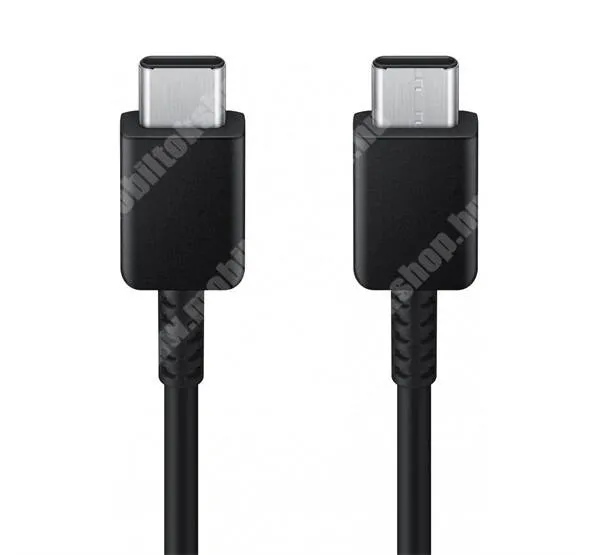  SAMSUNG Type-C - Type-C adat- és töltőkábel 1,8m-es vezeték, 25W, 3A, PD gyorstöltés támogatás - FEKETE - EP-DW767JBE - GYÁRI