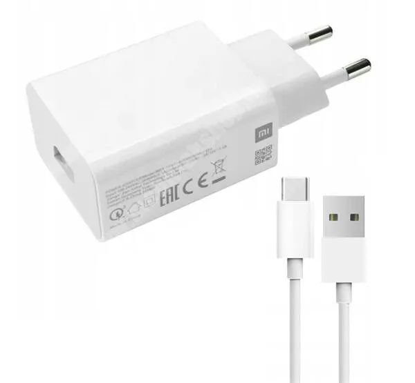 XIAOMI hálózati töltő USB aljzat - 5V / 3A (15W), 9V / 2.23A (20W), 12V / 1.67A (20W), 10V / 2.25A (22.5W), QC 3.0 gyorstöltés támogatás + Type-C adatátvitel és töltő kábellel - FEHÉR - MDY-11-EP / LB4173U0324503(D) - GYÁRI