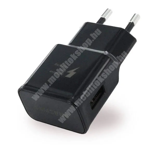  SAMSUNG hálózati töltő - 1x USB aljzat, 5V/2A, 10W, gyorstöltés támogatás, KÁBEL NÉLKÜL! - FEKETE - EP-TA20EBECG - GYÁRI