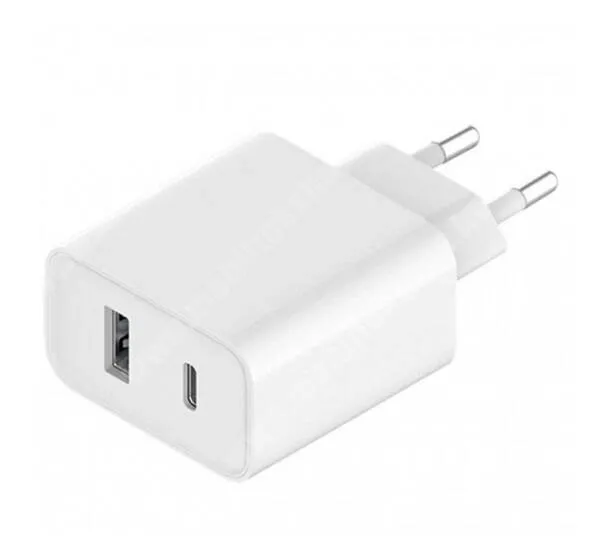  Xiaomi hálózati töltő - 1x Type-C, 1x USB aljzat, 33W, PD gyorstöltés támogatás, KÁBEL NÉLKÜL! - BHR4996GL - GYÁRI