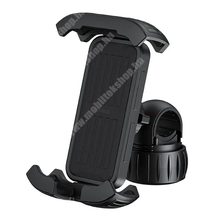 Jolla Jolla C BASEUS QUICKGO UNIVERZÁLIS motoros / kerékpáros tartó konzol mobiltelefon készülékekhez - 24-30mm-es kormányra rögzíthető, 5.7-7.2" méret, 360°-ban forgatható - FEKETE - C40561500113-00 - GYÁRI