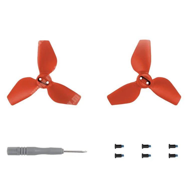  DJI Neo drónhoz propeller készlet, 1 pár / 2db, Csavarokkal, Csavarhúzóval, Műanyag, 0.8g, Piros