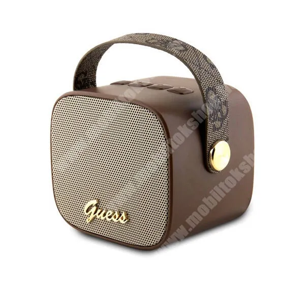  GUESS 4G STRAP hordozható bluetooth hangszóró, v5.3, 5W, 1200mAh belső akku, Kézpánt, Barna