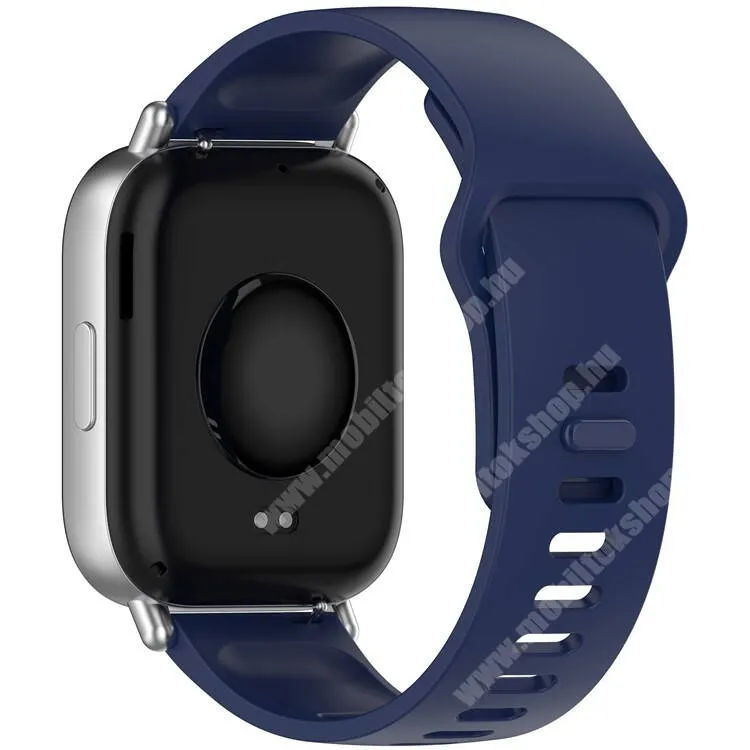 Fossil Gen 6 Smartwatch FTW4063 Okosóra szíj, Szilikon, Sport, Állítható, 118+98,5mm hosszú, 22mm széles, Sötétkék, Garmin Forerunner 265, Venu 3 45mm, Xiaomi Watch S1 Pro, Amazfit GTR 4 46mm, Huawei Watch Ultimate, Watch4 Pro, Realme Watch 3 Pro