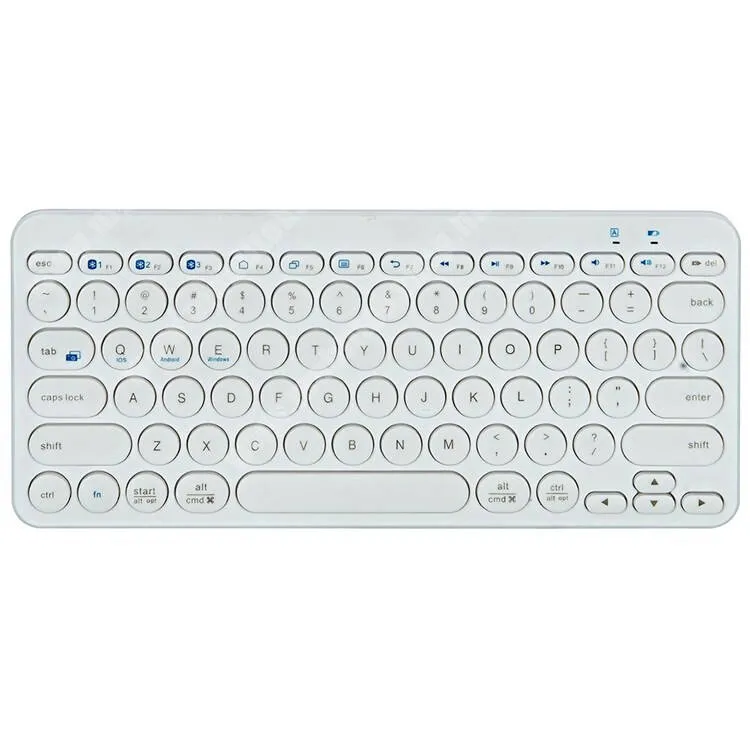 PRESTIGIO MultiPhone 5504 DUO UNIVERZÁLIS hordozható BLUETOOTH billentyűzet, v5.0, QWERTY ANGOL kiosztású, Funkció gombok, Kerek gomb kialakítás, Csúszásgátló, Fehér